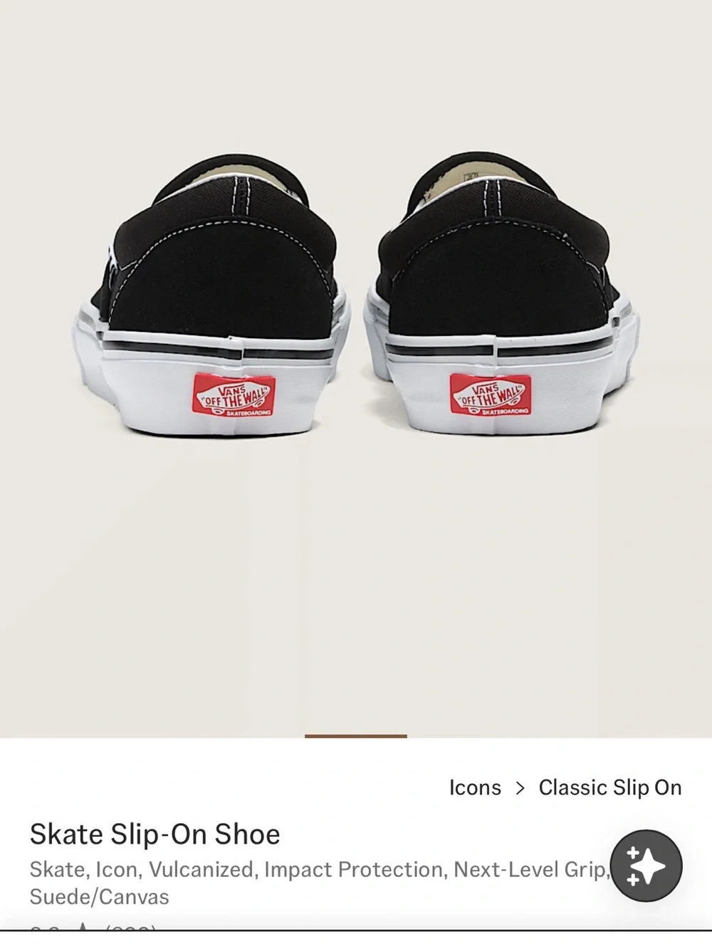 Vans Classic Pop Cush Slip-On Skate Shoe - Black/White
